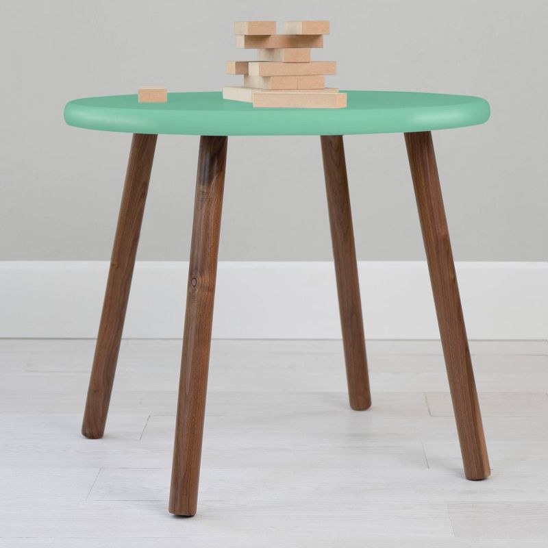 23.5" Peewee Round Kids' Table Walnut/Mint - Nico & Yeye