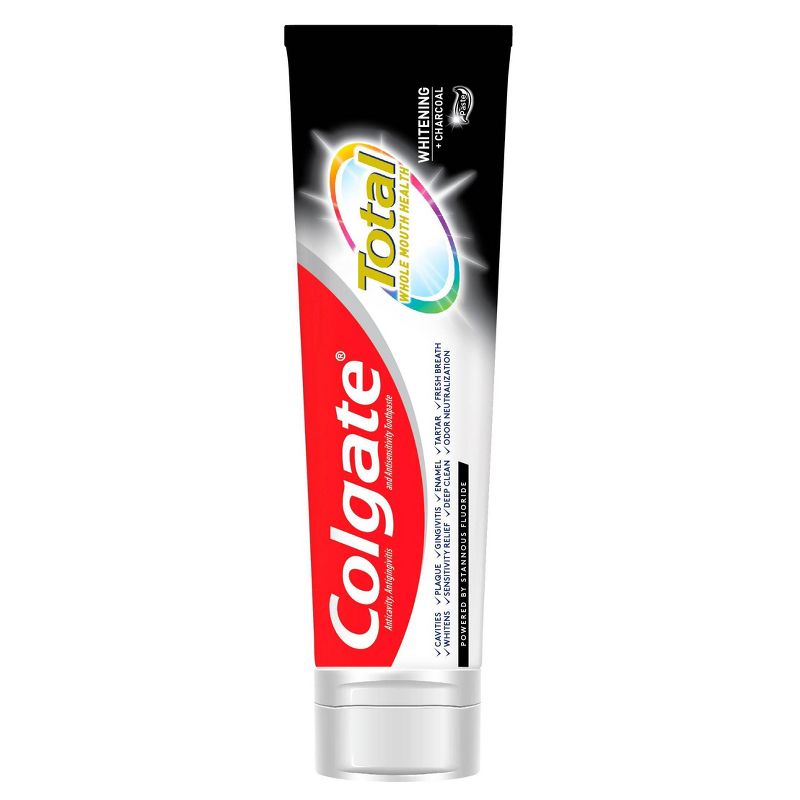 Colgate Total Activated Charcoal Whitening Toothpaste - Gentle Stain Removal - Mint - 4.8oz/2pk