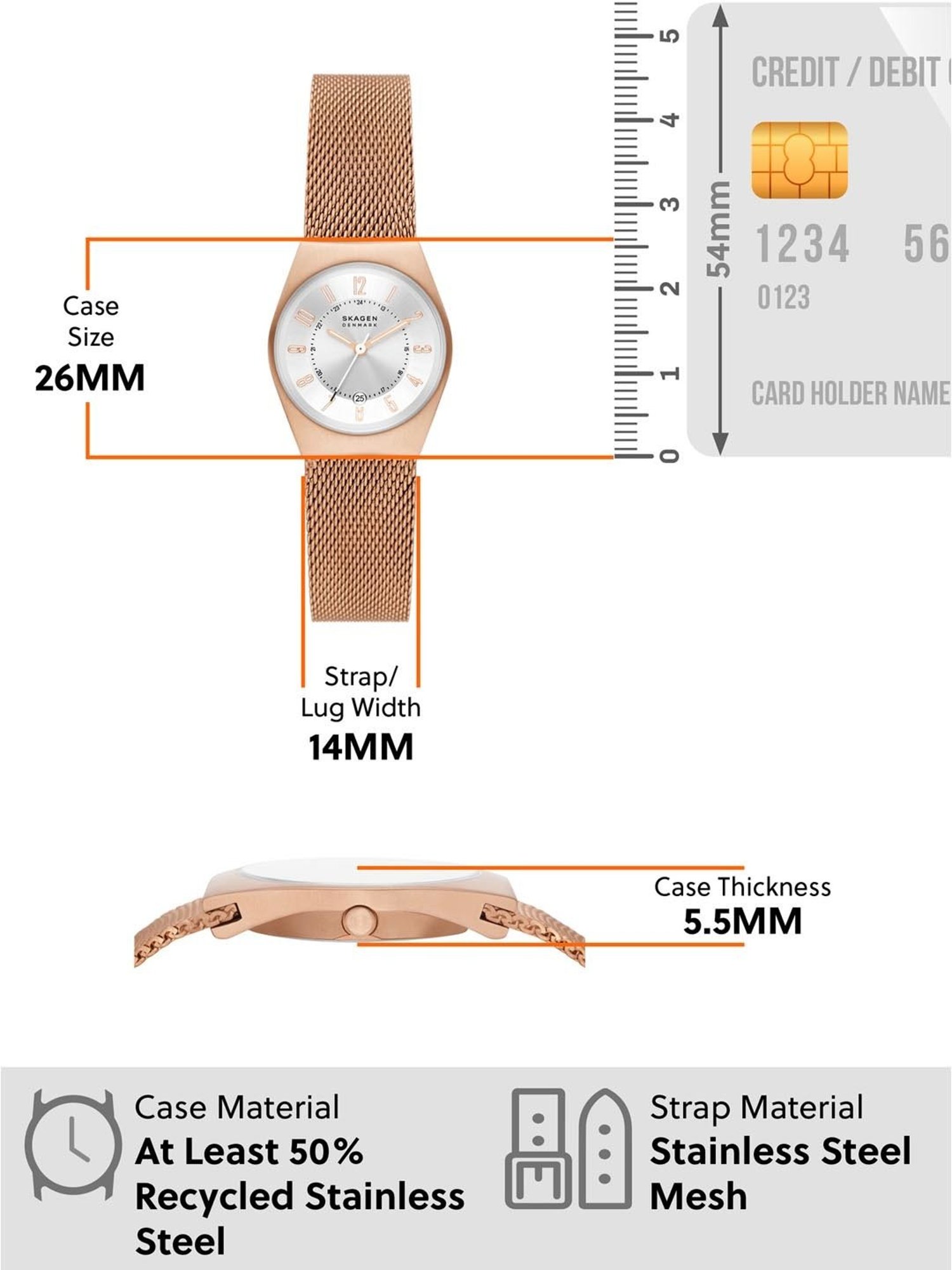 Skagen SKW3035 Grenen Lille Analog Watch for Women