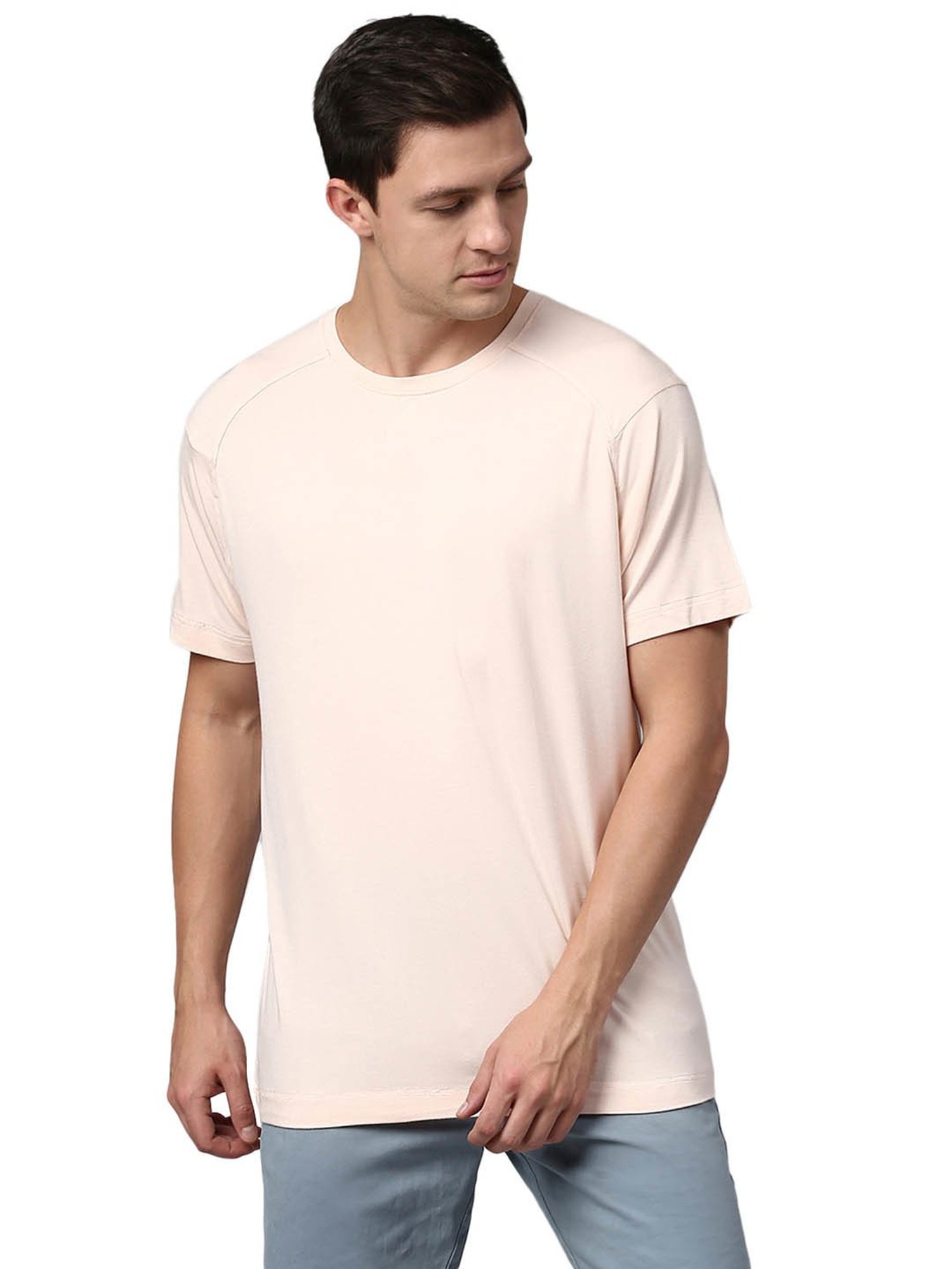 Slowave Peach Regular Fit T-Shirt