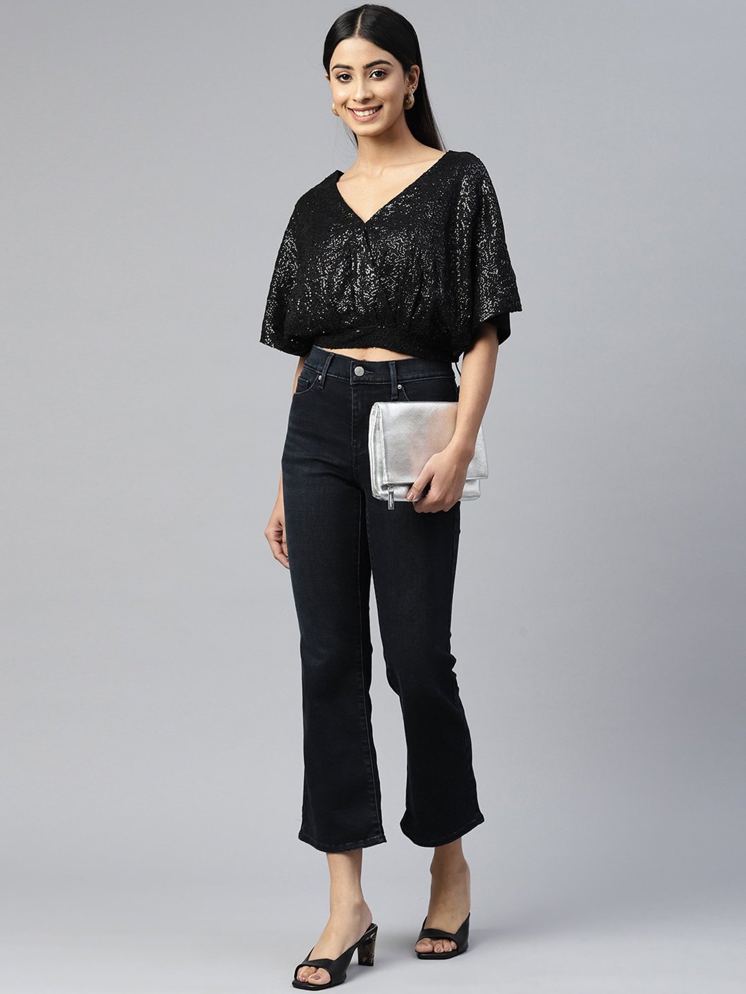 Melon by PlusS Black Embellished Top