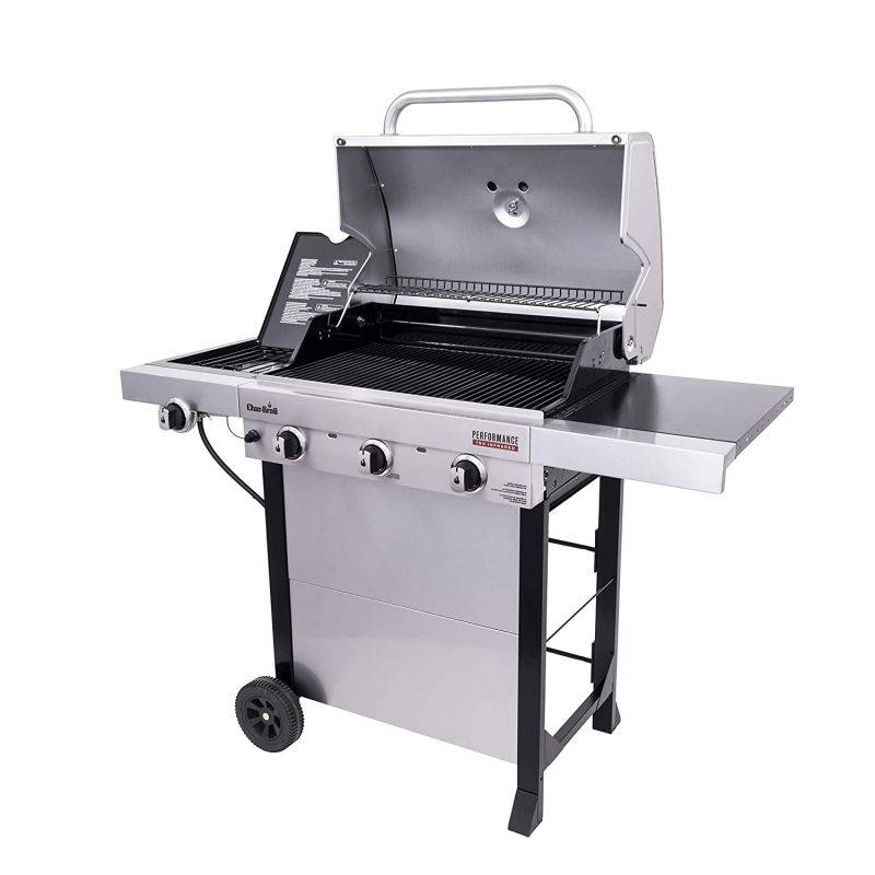 Char-Broil 463370719 Performance TRU-Infrared 3-Burner Cart Style Gas Grill, Stainless Steel