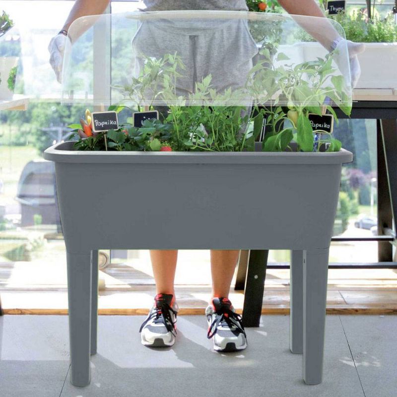 Raised Bed Garden Container Gray - Buzzy Seeds