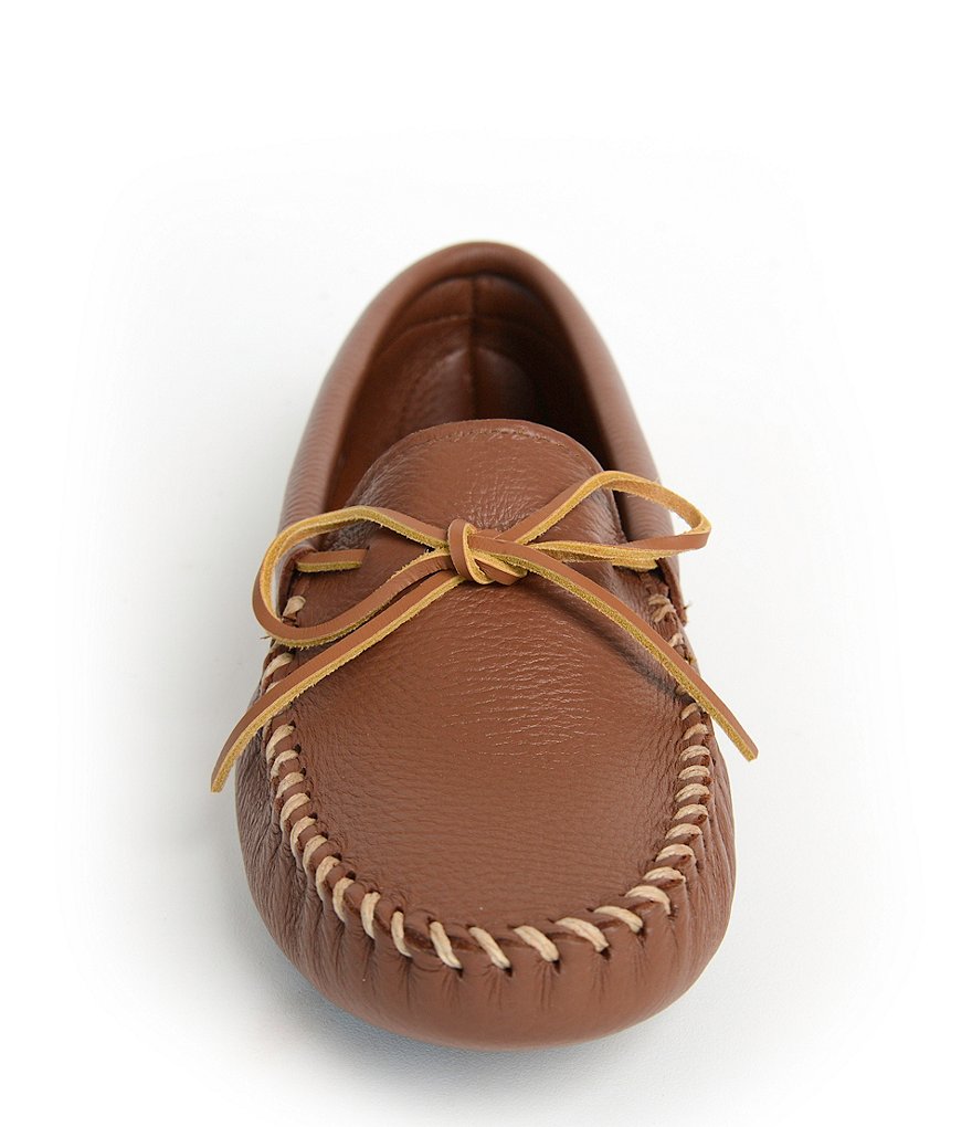 Minnetonka Men's Double Deerskin Leather Softsole Slipper