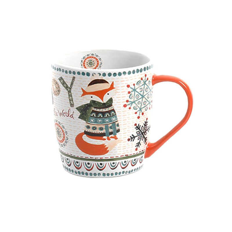 Gibson Home 18oz 4pk Stoneware Snow Scene Holiday Mugs
