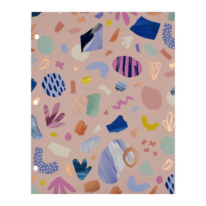 Terrazzo 2 Pocket Paper Folder Pink - Greenroom