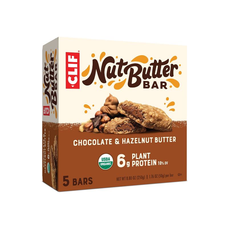 CLIF Nut Butter Bar - Chocolate Hazelnut Energy Bars - 8.8oz/5ct