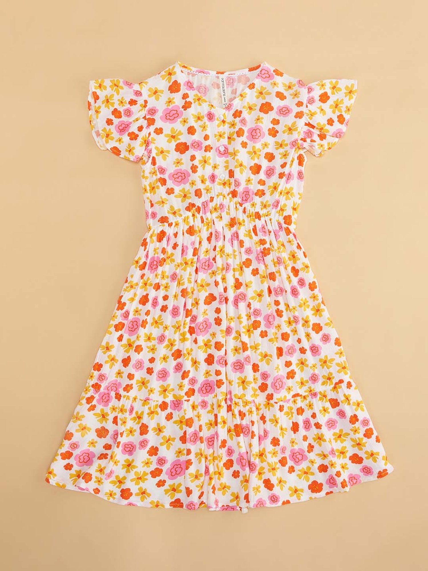 Pantaloons Junior Multicolor Floral Print Dress