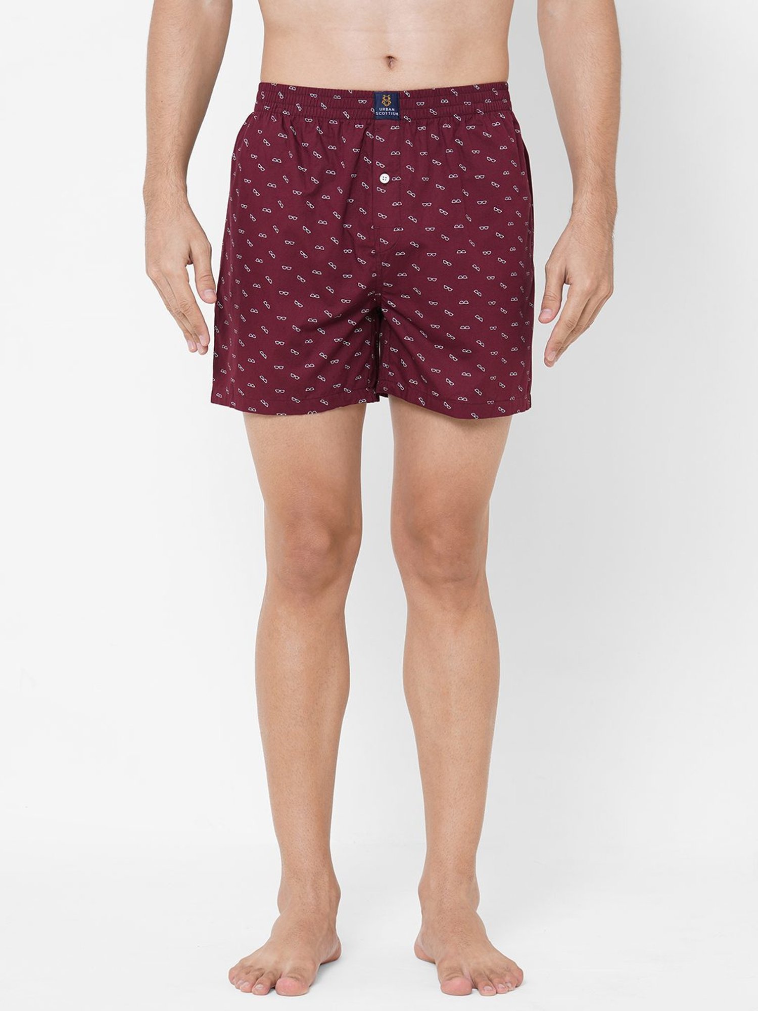 Urban Scottish Multicolored Regular Fit Printed Boxers - Pack Of 3