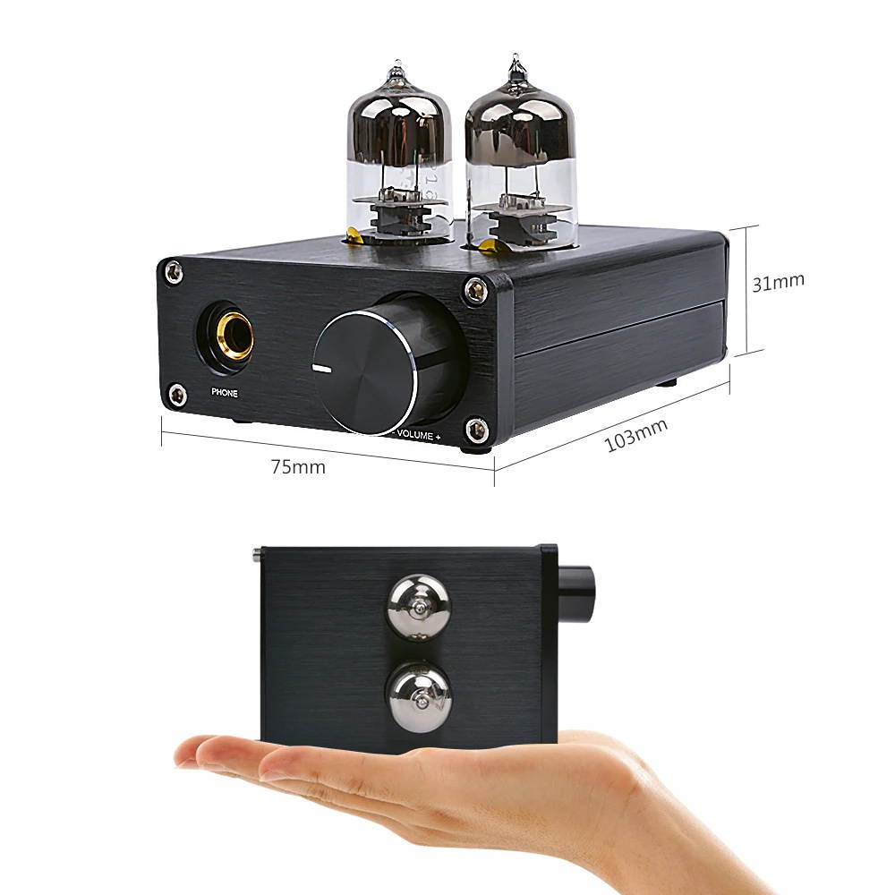 Portable Headphones Amplifier Audio Board 6J9 Tube Amp USB Decoding Preamplifier Earphone Amplificador De Auriculares