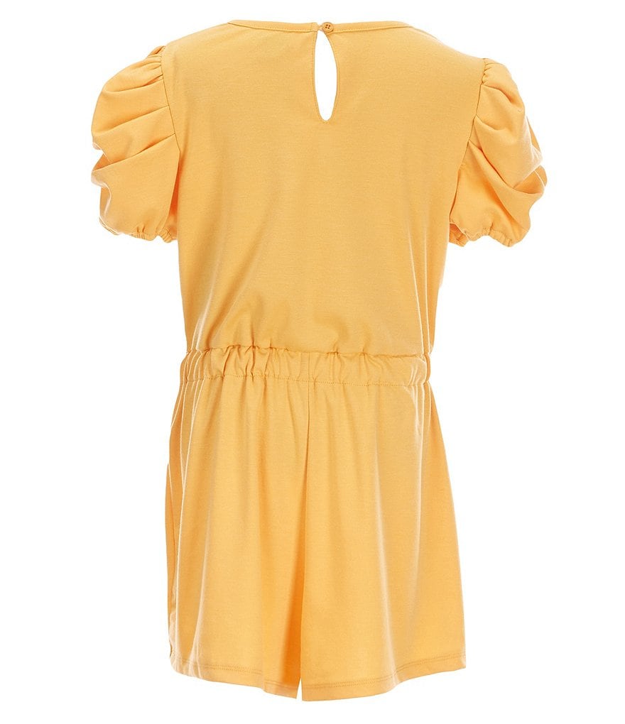 Habitual Big Girls 7-16 Puffed-Sleeve Twist-Front Romper