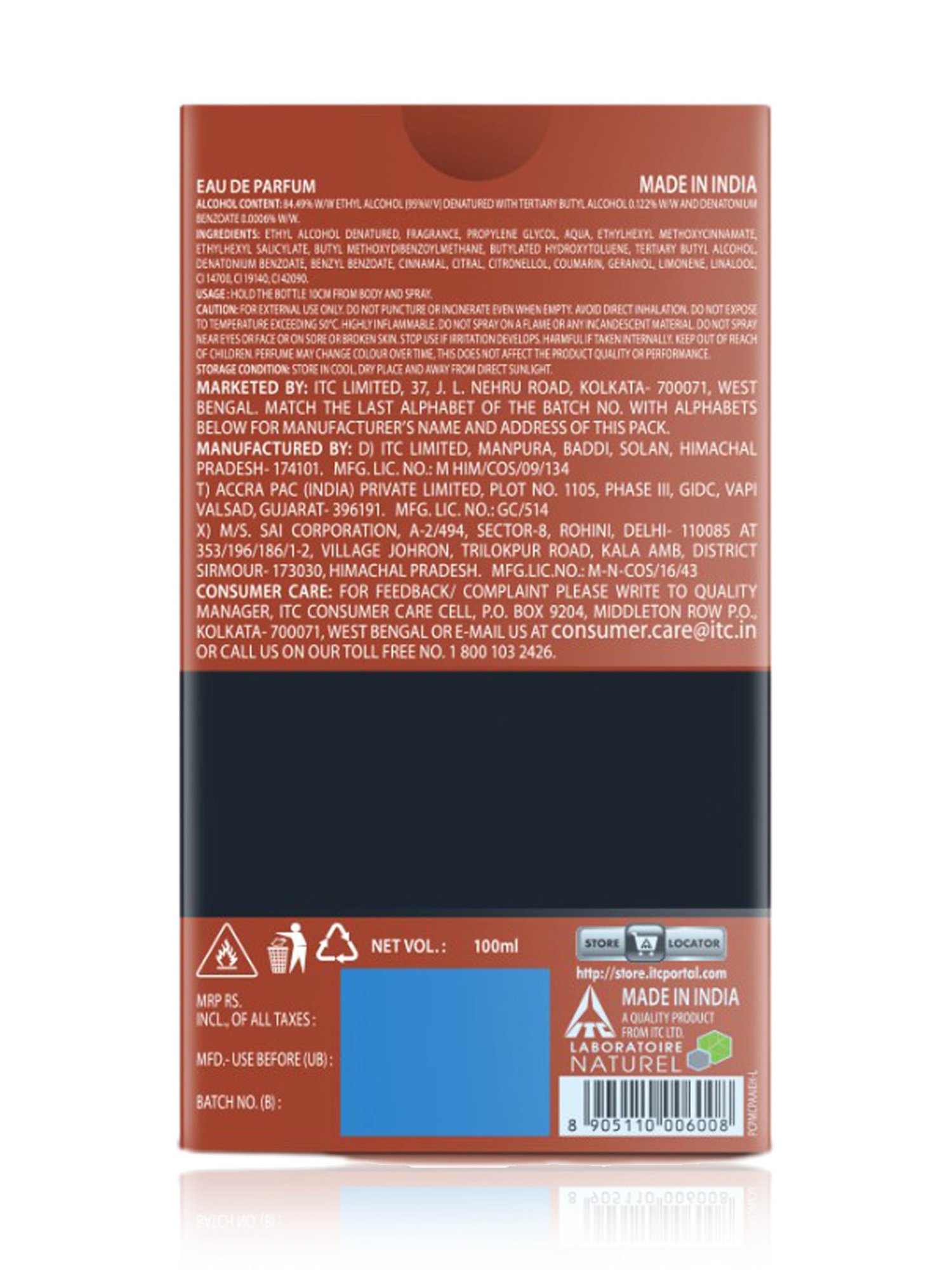 Engage Amber Hues Eau de Parfum for Men - 100 ml