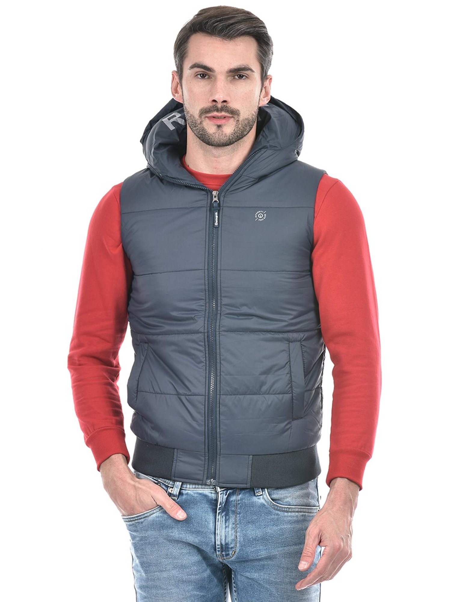 Integriti Dark Navy Regular Fit Hooded Jacket