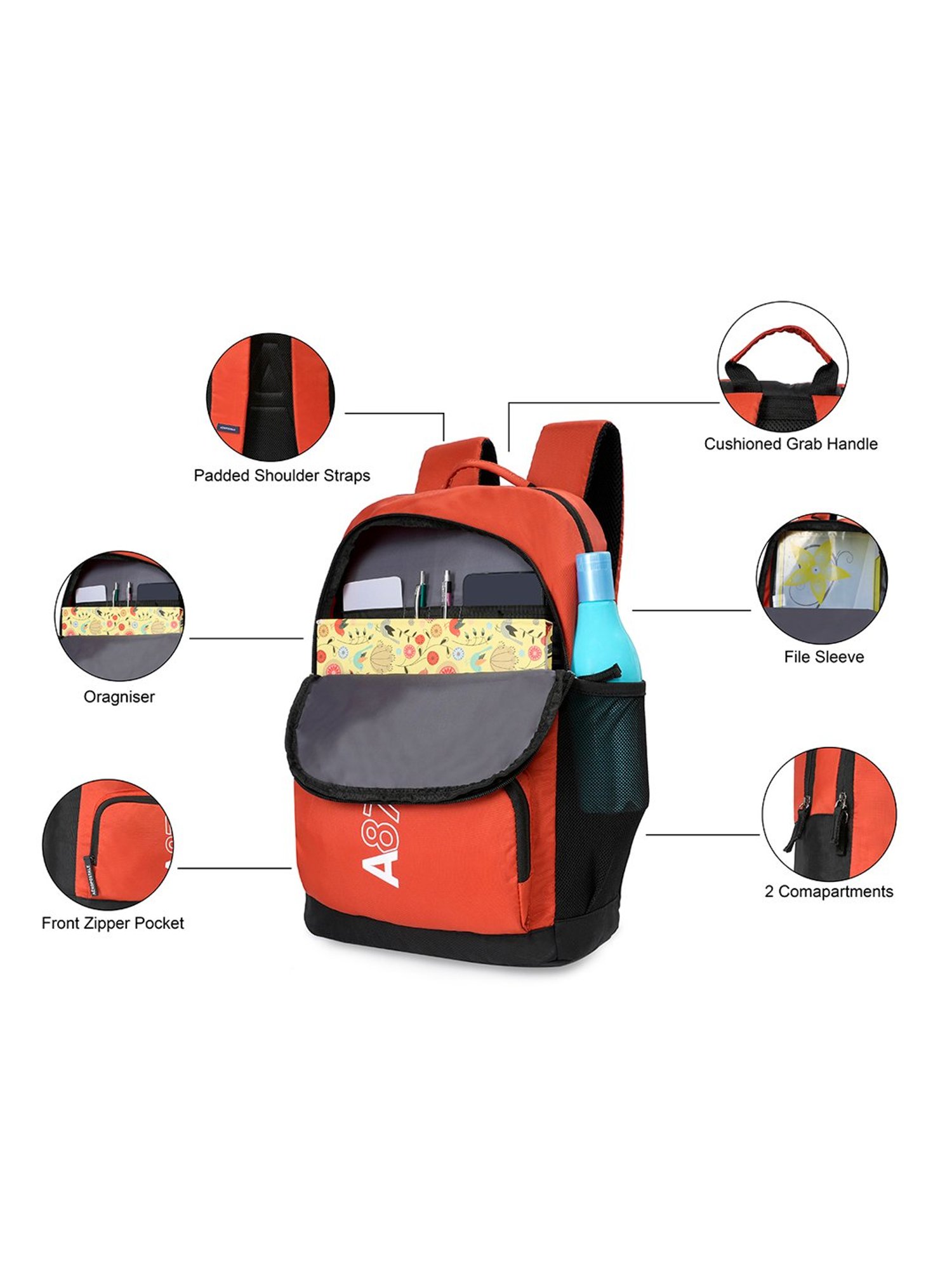 Aeropostale Rossville Orange Backpacks Backpack