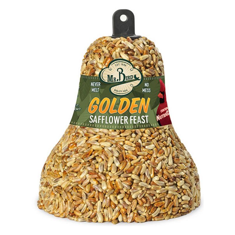 Home & Garden 5.75" Golden Safflower Feast Bell Birdseed No Mess Mr Bird  -  Bird And Wildlife Food