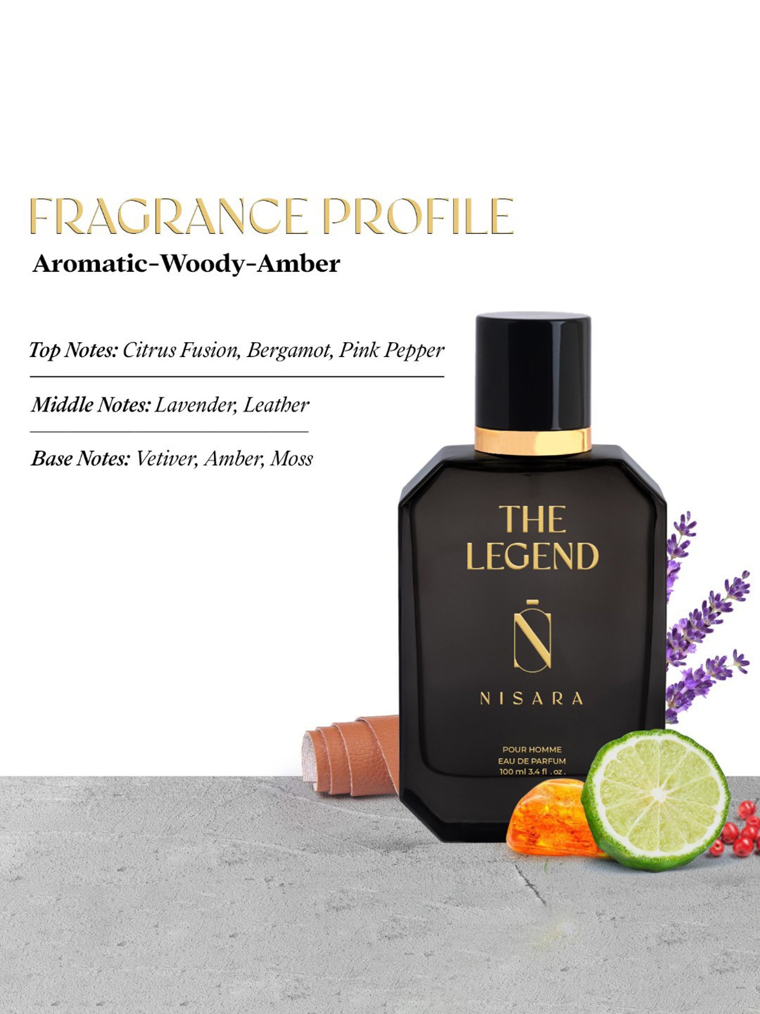 NISARA The Legend Eau de Parfum for Men - 100 ml