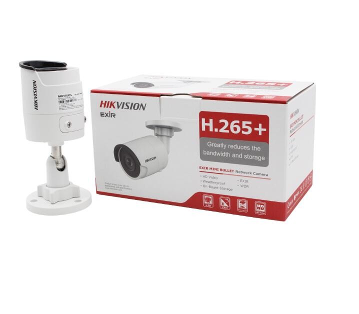 Hikvision 8MP 4K Ultra HD PoE Outdoor Bullet Network Camera, DS-2CD2085FWD-I 4mm Fixed Lens Security Camera with Micro SD Card Slot, 30m Night Vision, H.265+, IP67 Waterproof 3Year Warranty, 1-Pack