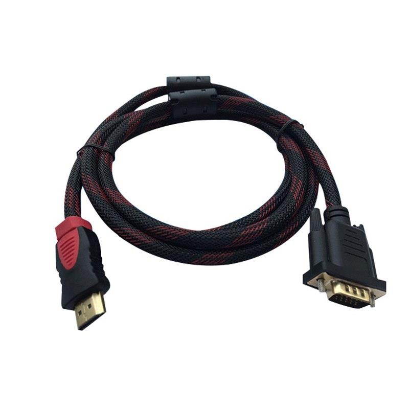 1080P 1.5 M HDMI Male to male VGA HD SVGA Video Converter Adapter AV For PC DVD HDTV UM