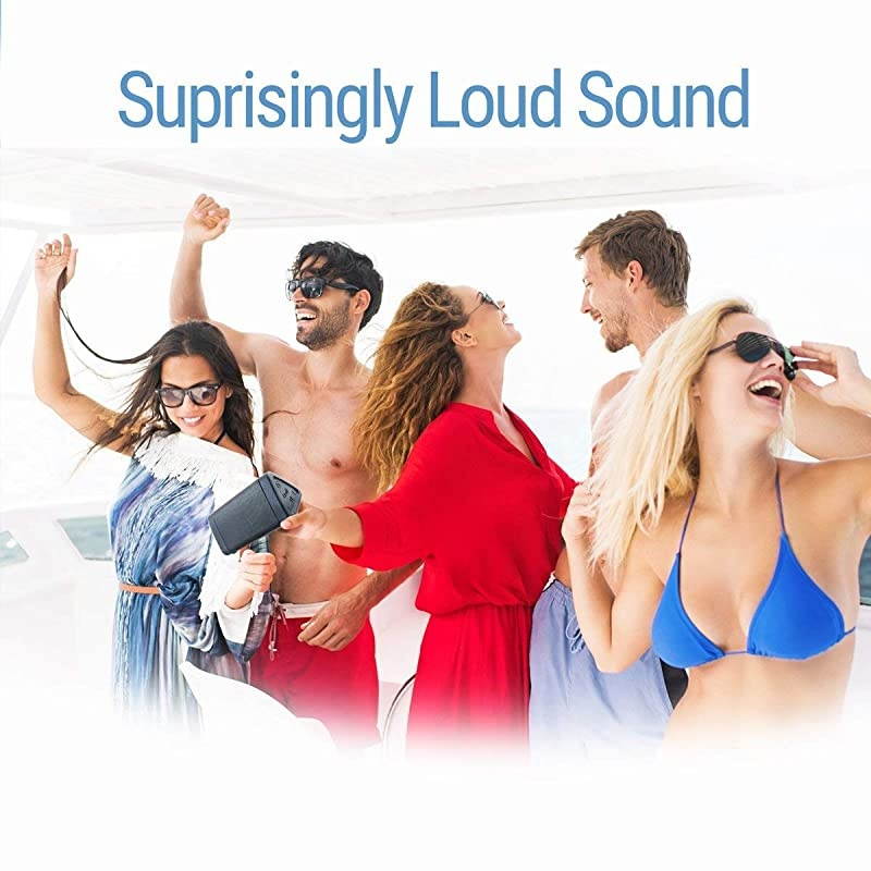 Angle 3 3rd Gen Bluetooth Portable Speaker Louder Volume Crystal Clear Stereo Sound Rich Bass 100 Ft Wireless Range Microphone IPX5 Bluetooth Speakers by Cambridge Sound Works Black