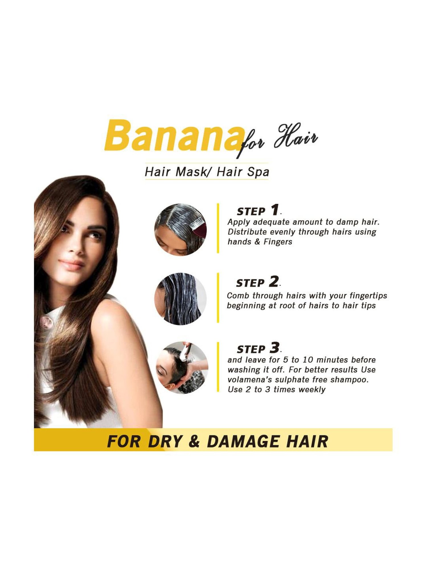 Volamena Nourishing Banana Hair Mask - 120 ml