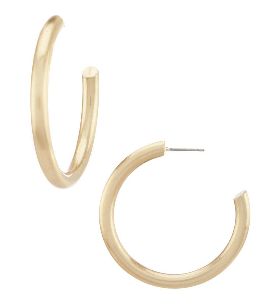 Southern Living Brushed Hoop Earrings