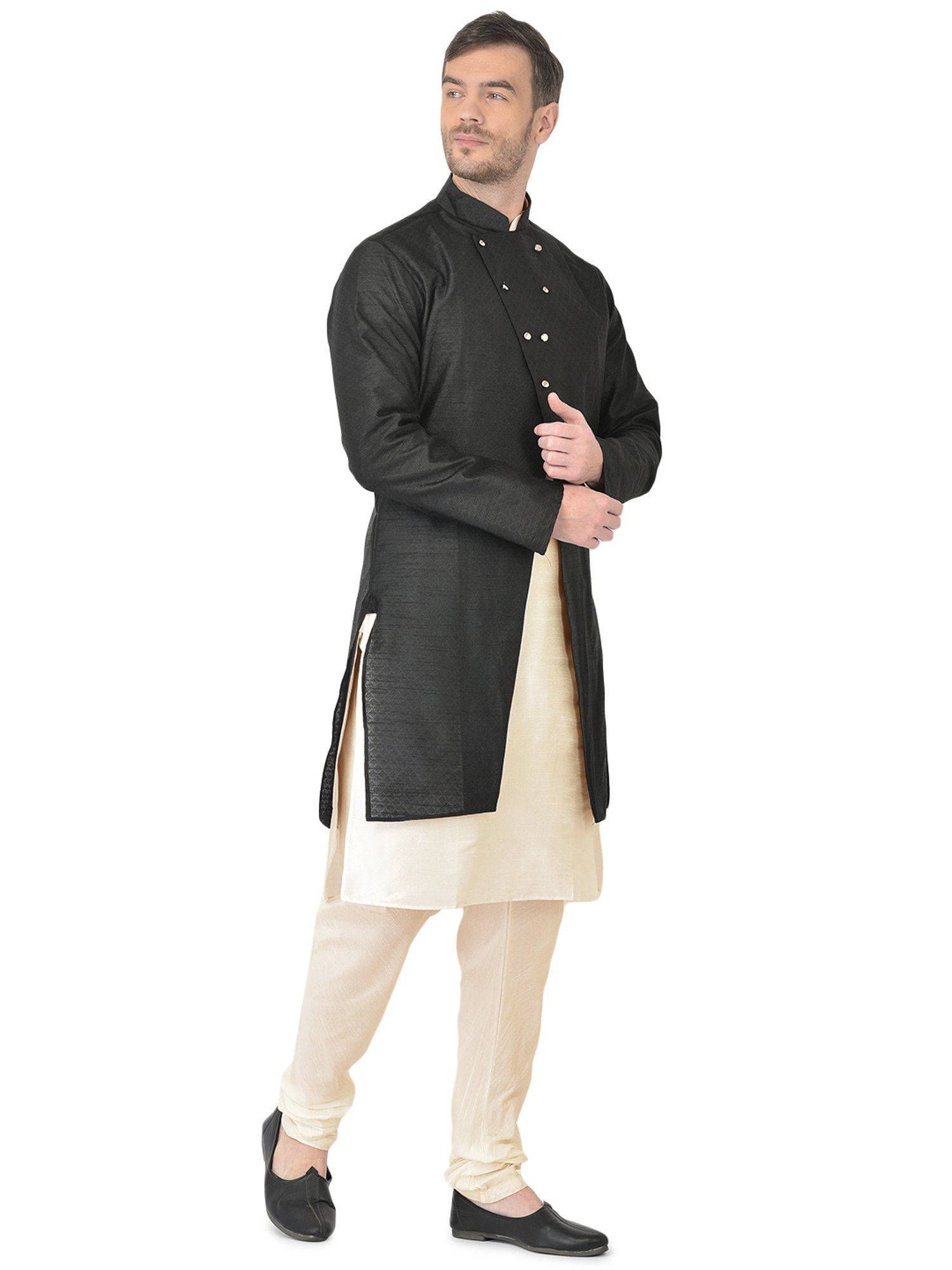 SG RAJASAHAB Multi Regular Fit Self Pattern Kurta Set