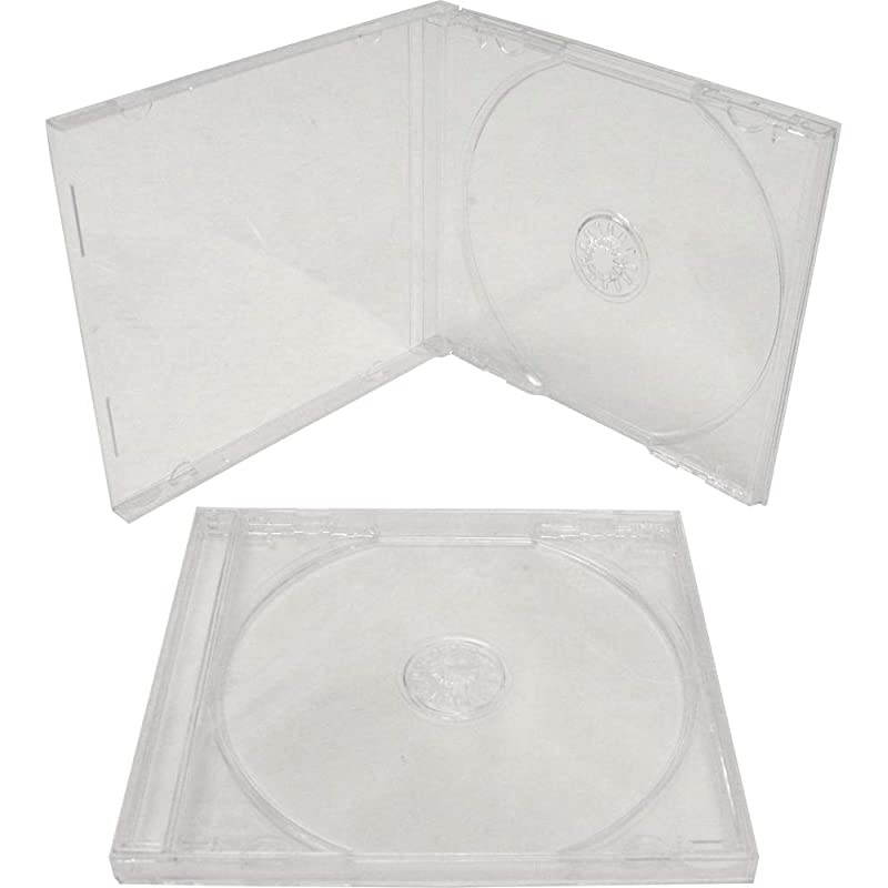Standard Empty Clear Replacement CD Jewel Boxes with Clear Inner Trays Assembled CDBISCL