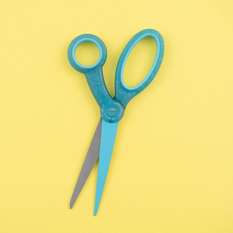 Adult Glitter Handle Scissors Arctic Blue - Yoobi™