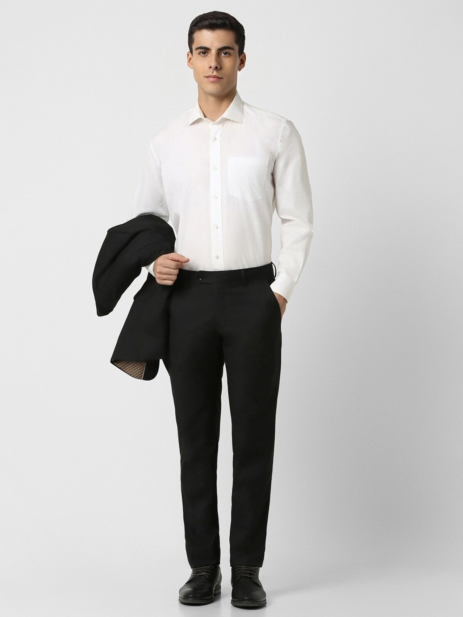Van Heusen Black Slim Fit Trousers