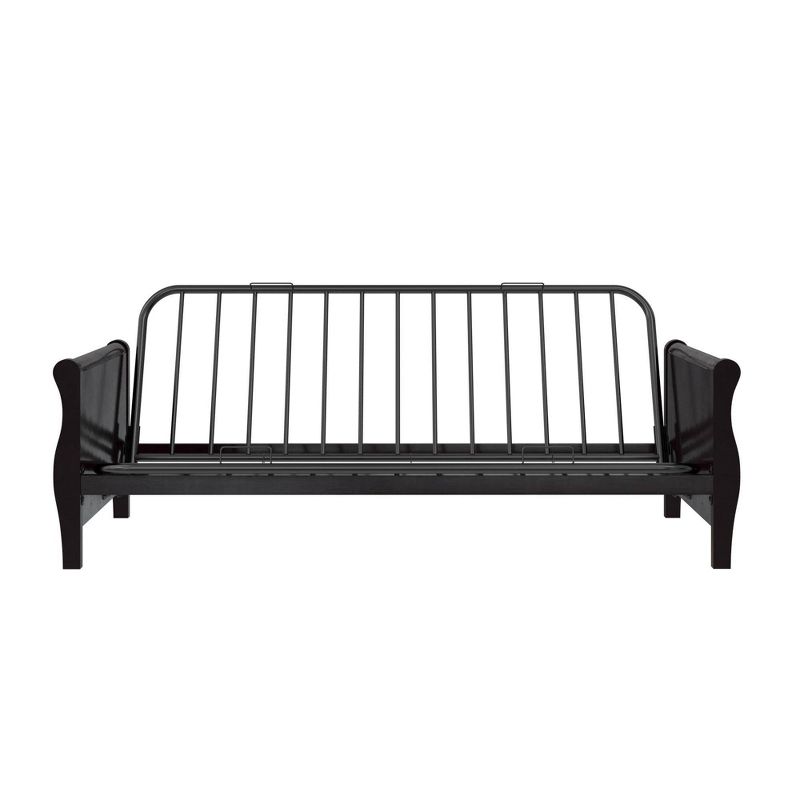 Full Brayden Wood Arm Futon Frame Espresso - Room & Joy