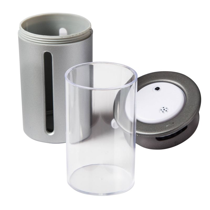 Zevro Zero Gravity Wall-Mount 12 Canister Magnetic Spice Rack - Silver