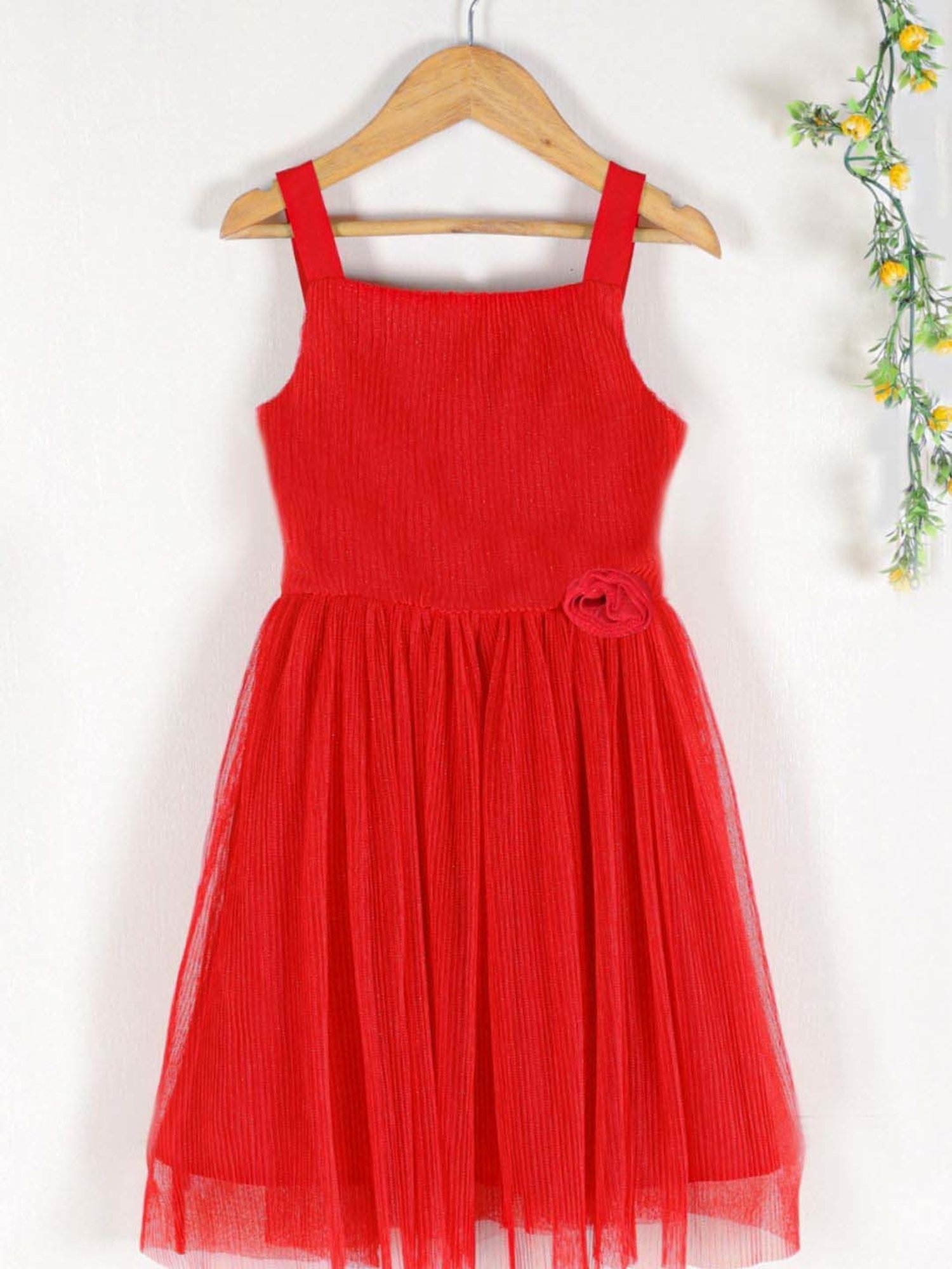 KidsDew Red Regular Fit Dress
