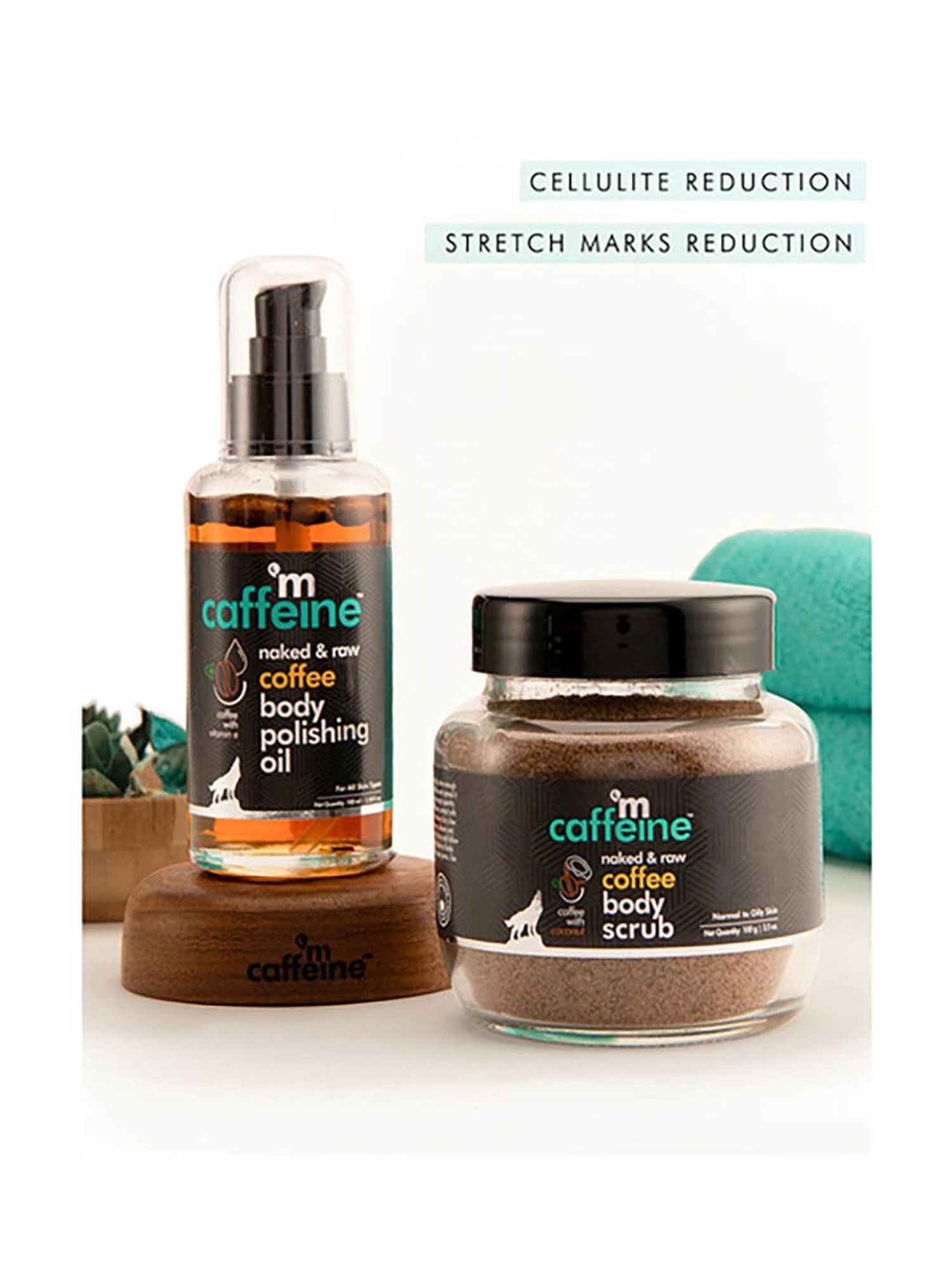 mCaffeine Coffee Face Moisturizer and Body Lotion for Complete Winter Care Combo