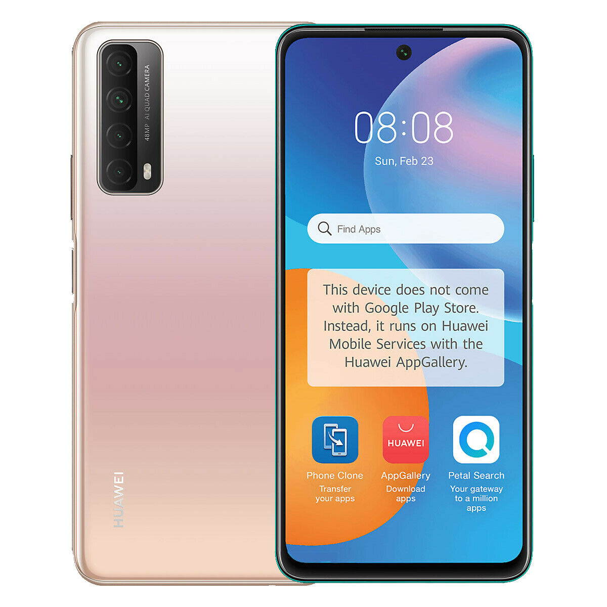 Huawei P Smart (2021) Dual-SIM 128GB ROM + 4GB RAM (GSM Only | No CDMA) Factory Unlocked 4G/LTE Smartphone (Gold) - International Version