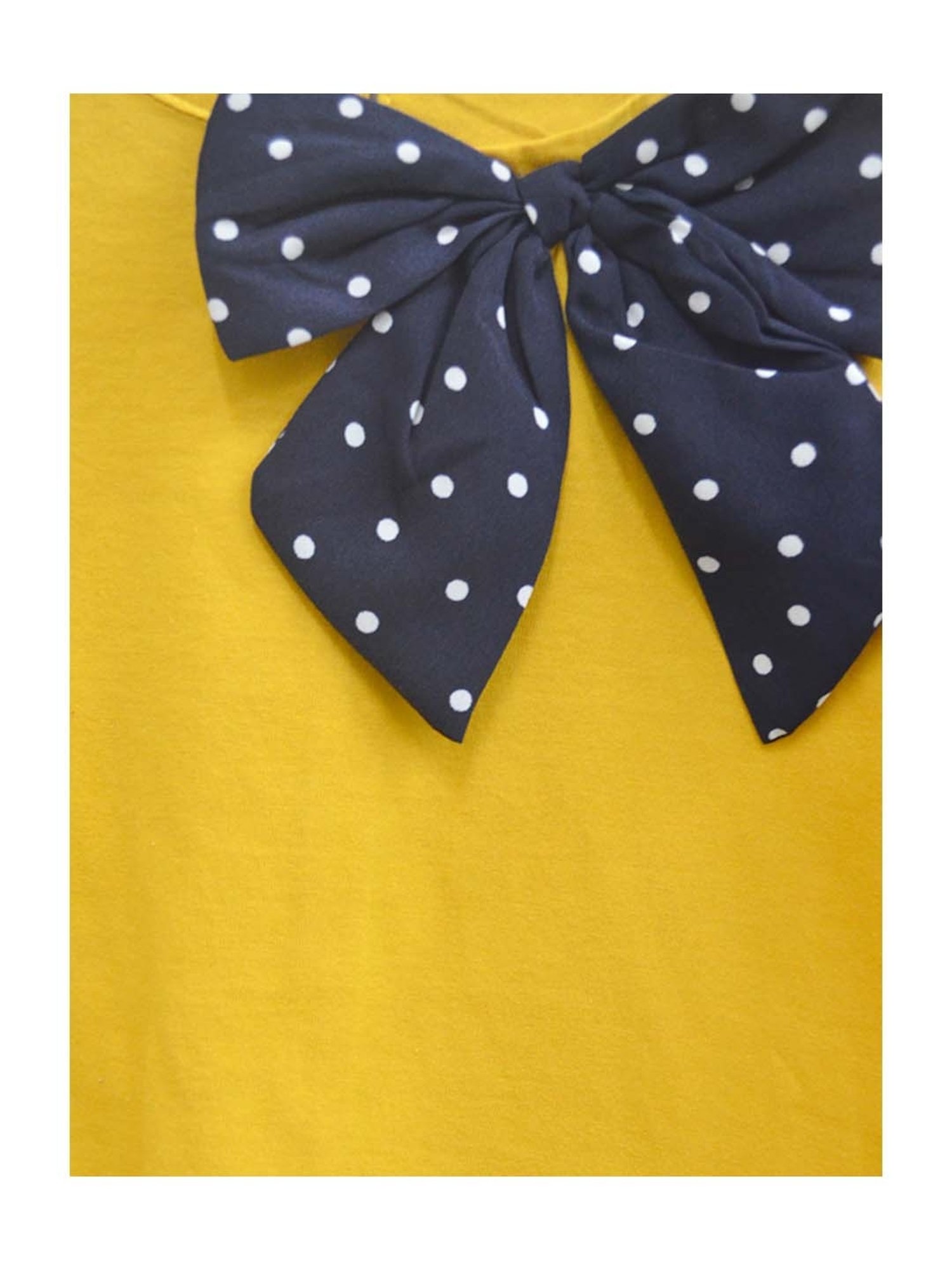 A.T.U.N. Kids Yellow & Blue Cotton Regular Fit Full Sleeves Dress