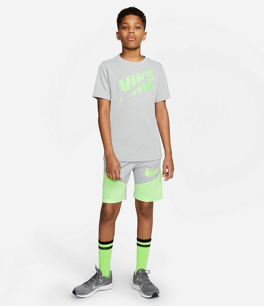 Nike Big Boys 8-20 Short-Sleeve Double Logo Training Tee