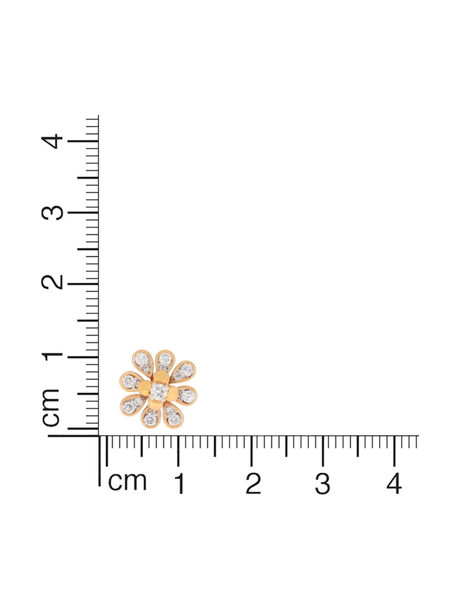 P.C. Chandra Jewellers 18 kt Gold & Diamond Earrings