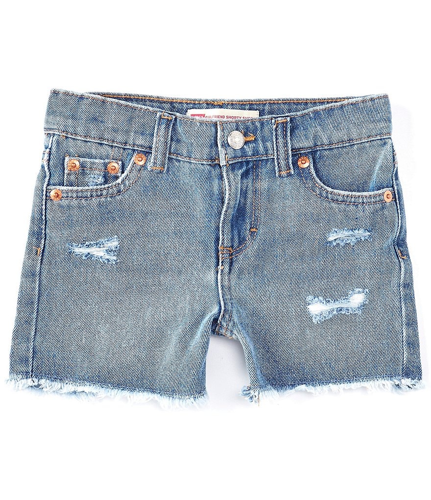 Levi's&reg; Little Girls 2T-6X Girlfriend Frey-Hem Shorty Denim Shorts