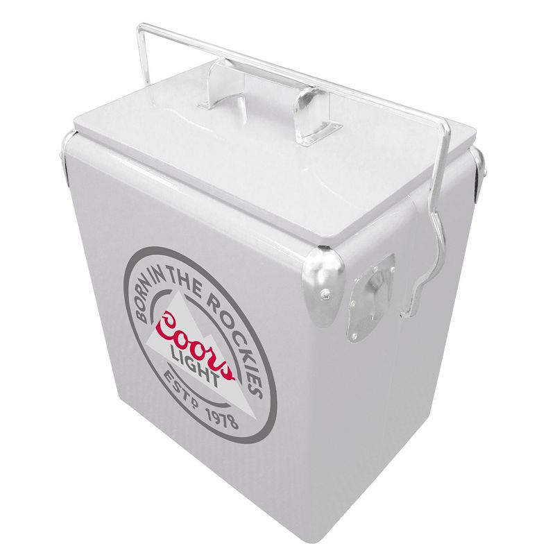 Koolatron CLVIC-13 Official Coors Light Design 14 Quart 13 Liter Beer Cooler Metal Exterior with Built-In Bottle Opener