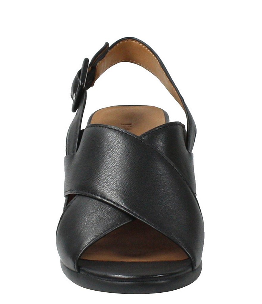 L'Amour Des Pieds Wangala Leather Block Heel Sandals