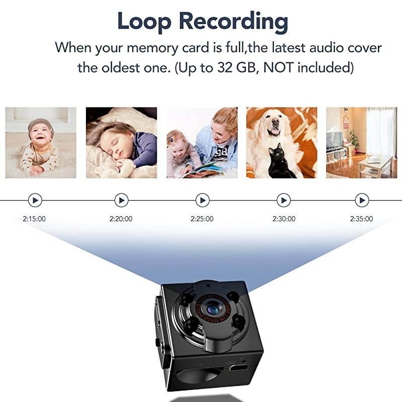 Mini Spy Camera 1080P Full HD Nanny Cam Night Vision amp Motion Activation for Indoor Outdoor Portable Secret Surveillance Covert Security Small Cameras