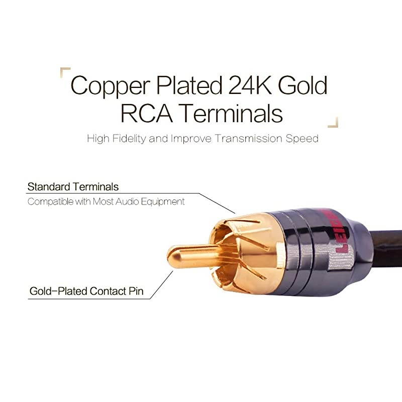 1ft 2 Male to 1 Female RCA Y Adapter Splitter Connector 2 Pack 2 Male to 1 Female2M1F