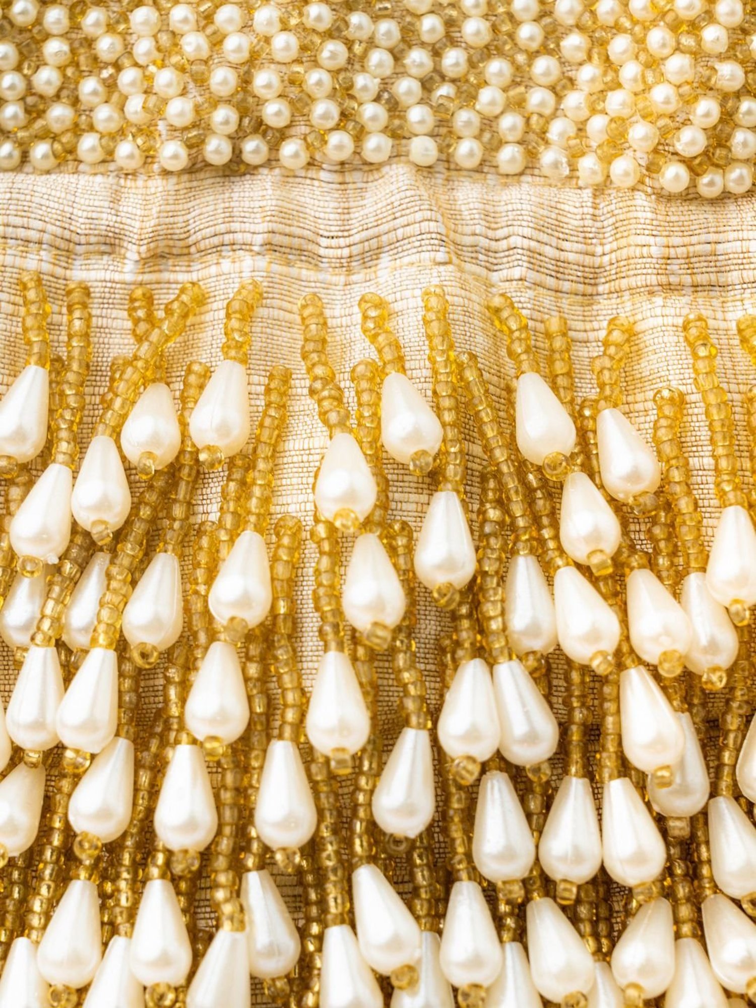 NR by Nidhi Rathi Beige Embellished Potli