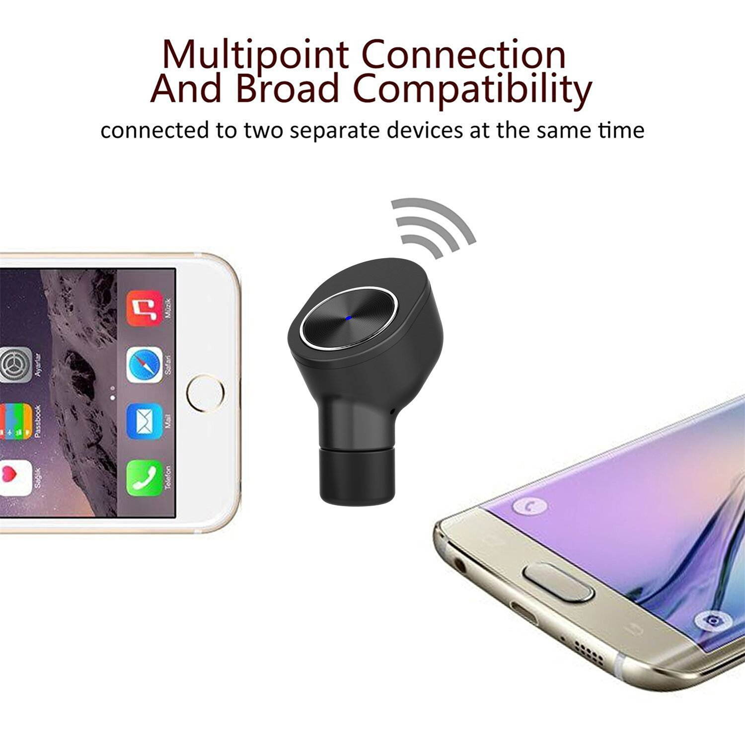 ANIVIA WG10 Mini Wireless/Bluetooth Earbuds Newest TWS Earphones with Charging Box in Black