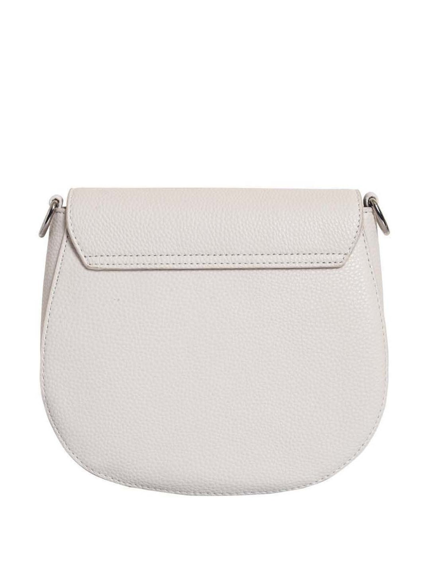 Lino Perros White Solid Medium Sling Handbag