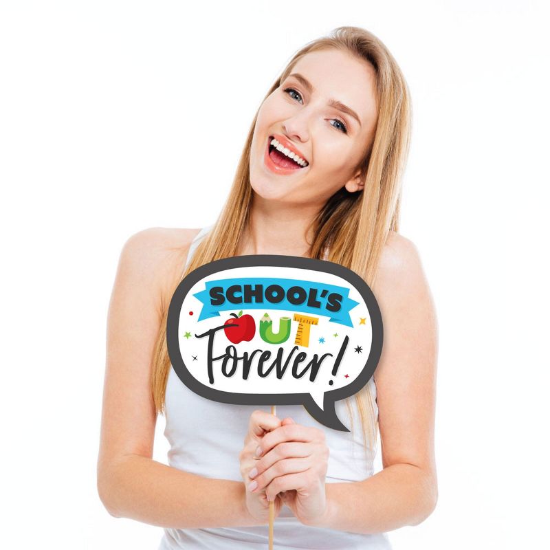 Big Dot of Happiness Teacher Retirement - Happy Retirement Party Photo Booth Props Kit - 20 Count