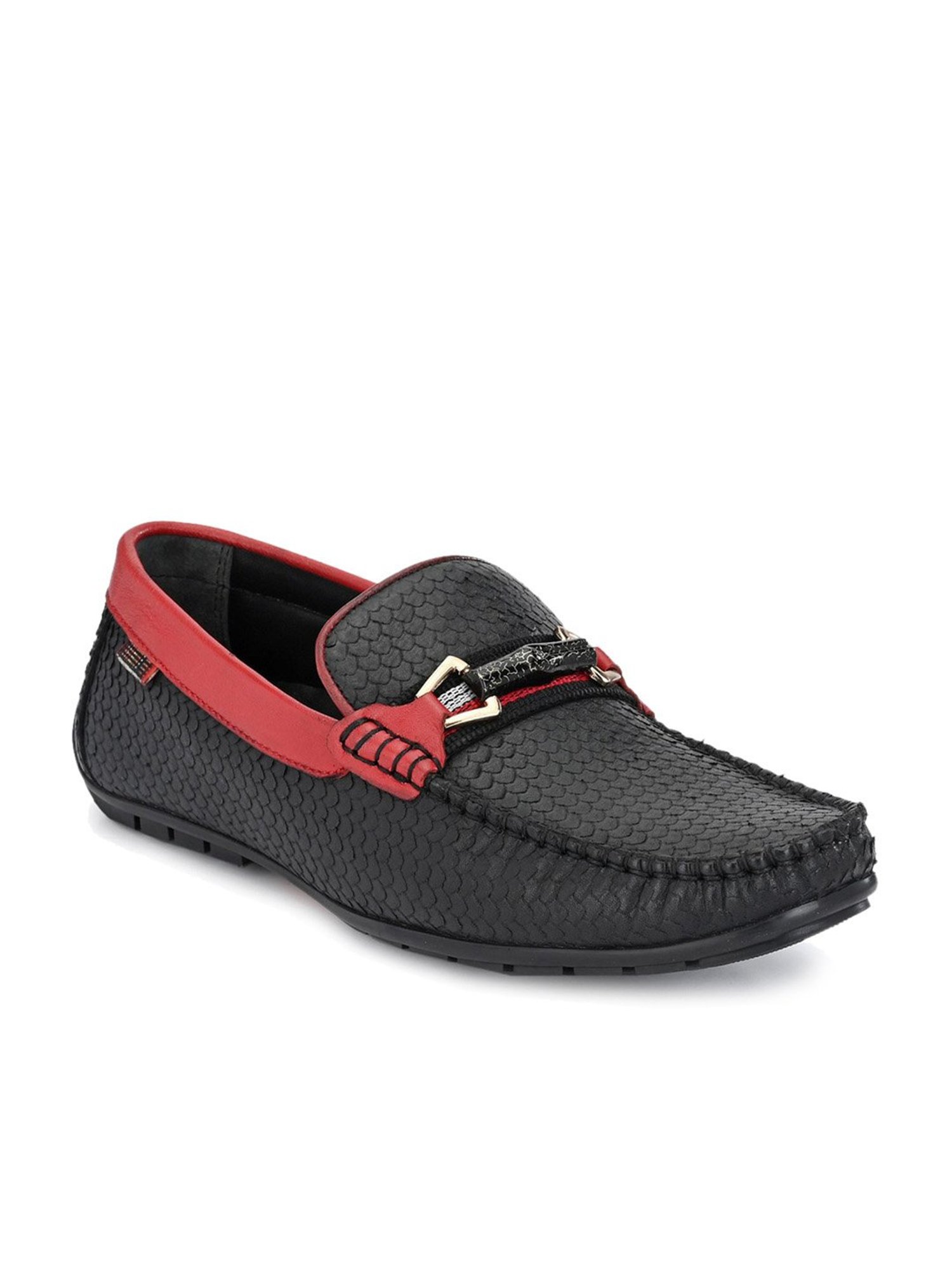 Hitz Men's Black Casual Loafers