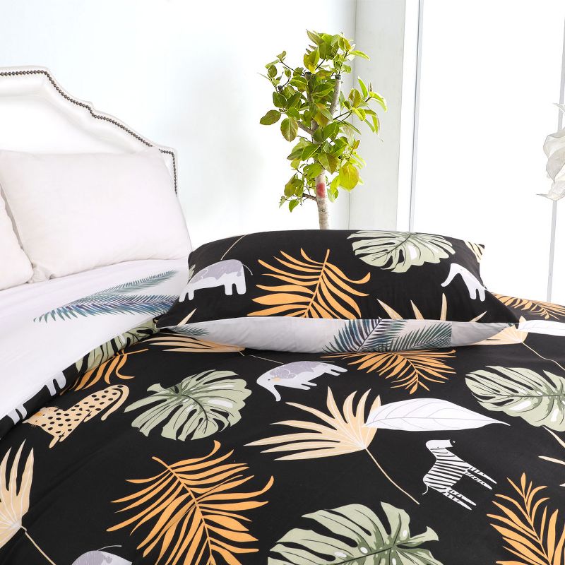 2 Pcs Twin Polyester Rain Forest Duvet Cover Bedding Sets Multicolor  - PiccoCasa