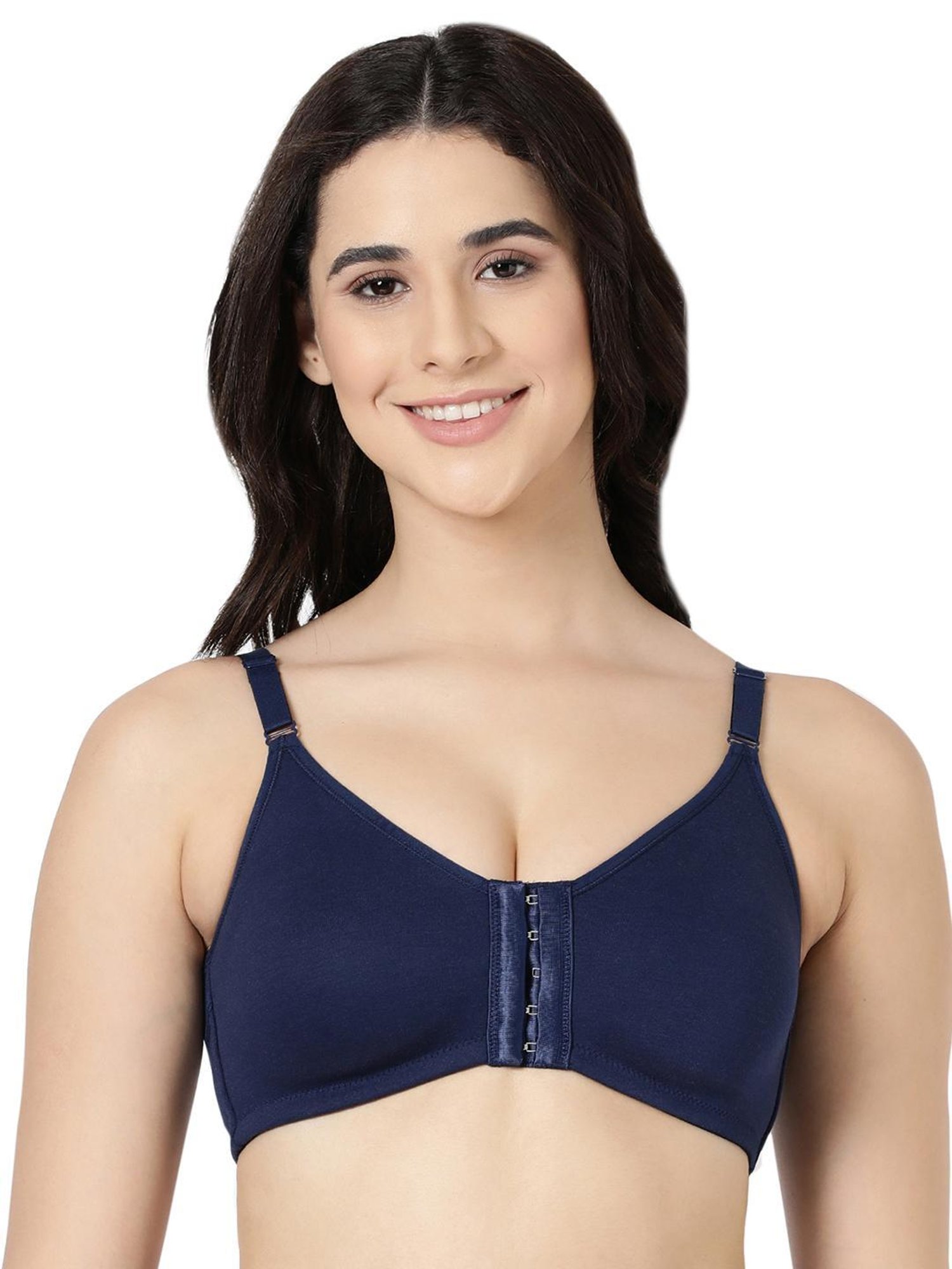 BLOSSOM Navy Full Coverage Front Open Bra