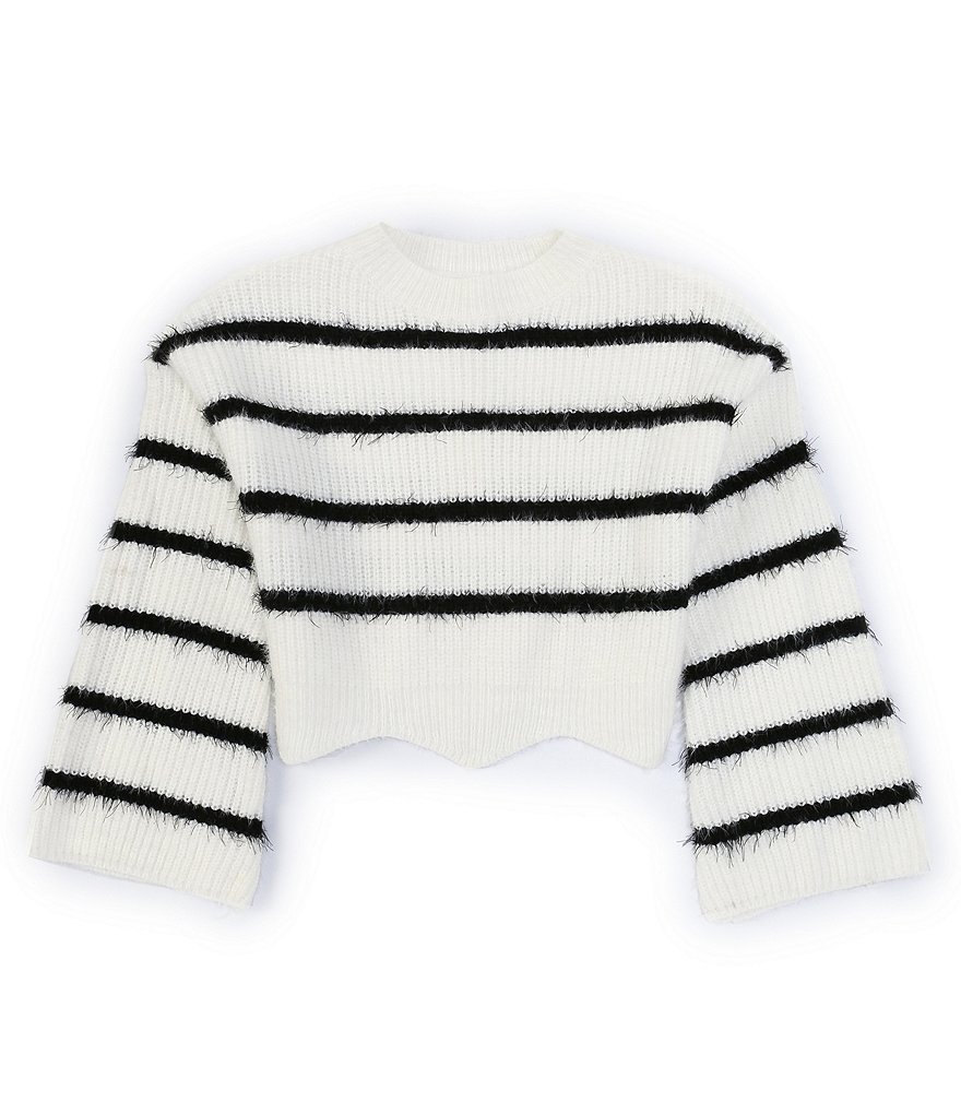 GB Girls Little Girls 2T-6X Eyelash Striped Sweater
